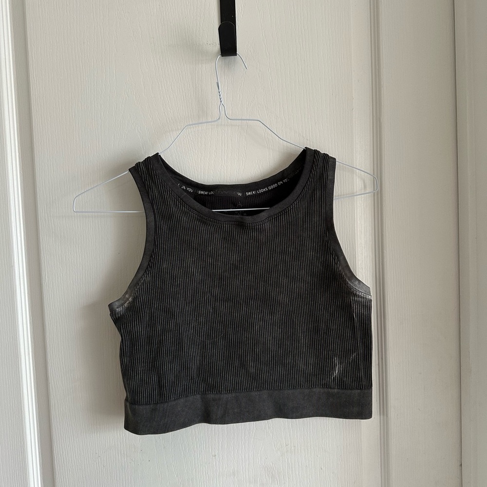 Stylish Charcoal Women's Crop Top